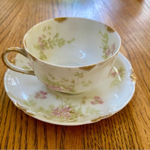 Haviland Limoge Tea Cup and Saucer - Picture 1 of 13